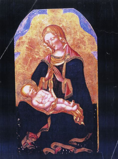 Anonimo — Maestro di Lonigo - sec. XV - Madonna con Bambino — insieme
